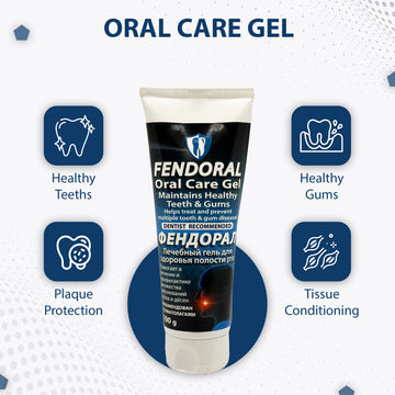 FENDORAL Oral Care Gel, Clinically Proven to Remove Plaque, Promotes Healthy Teeth and Gums, Prevents Tartar, Freshens Breath, Whitens Teeth, SLS Free Dental Gel